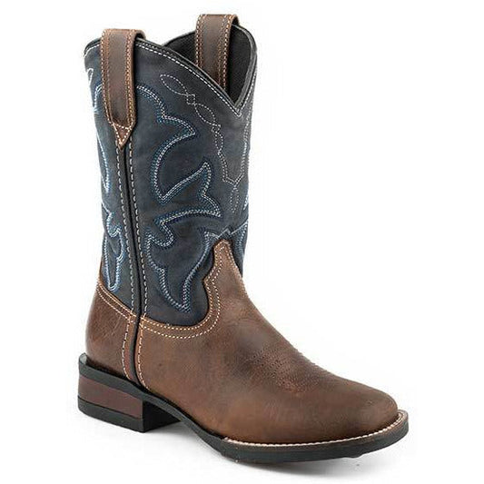 Kid's Roper Monterey Boots Handcrafted Brown - yeehawcowboy