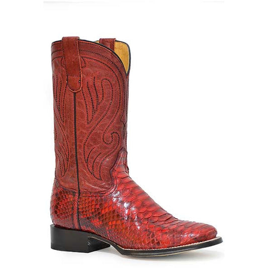 Women's Roper Oakley Python Boots Handcrafted Red - yeehawcowboy