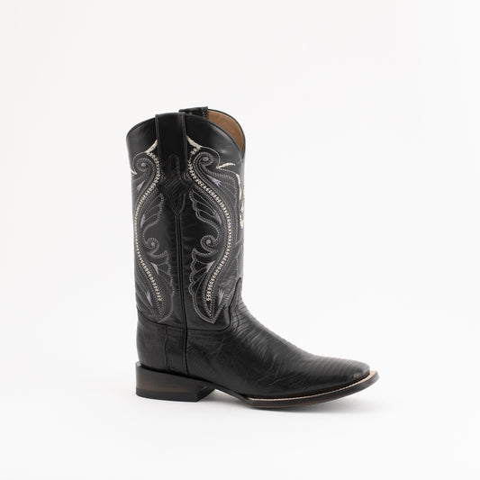 Men's Ferrini Taylor Teju Lizard Boots Handcrafted Black - yeehawcowboy