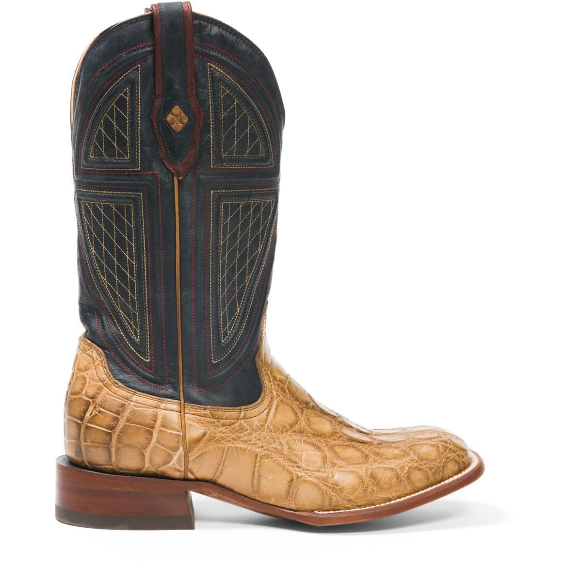 Men's Stetson Flaxville Alligator Boots Square Toe Handcrafted JBS Collection Honey - yeehawcowboy