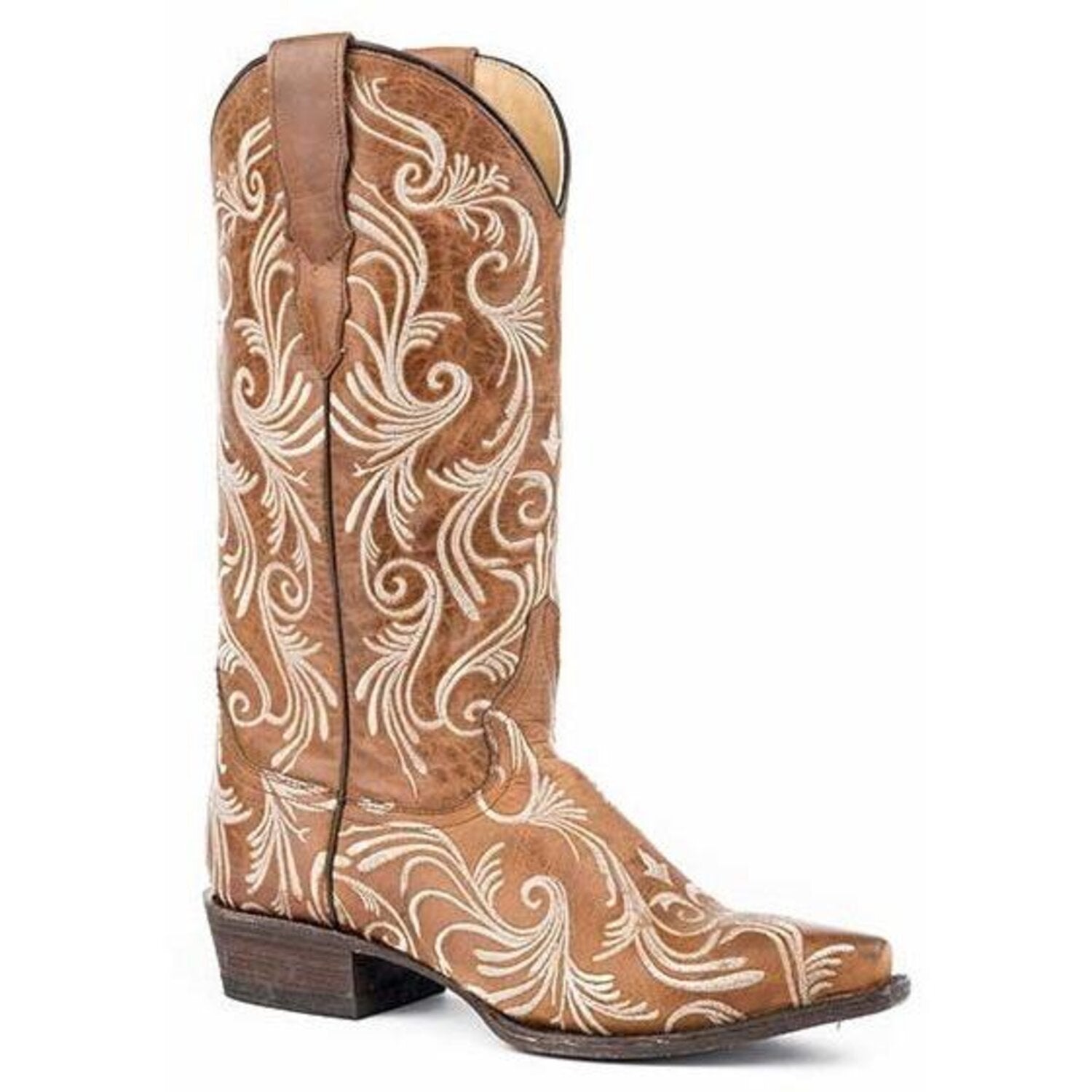 Women's Stetson Willow Boots Snip Toe Handcrafted Tan - yeehawcowboy