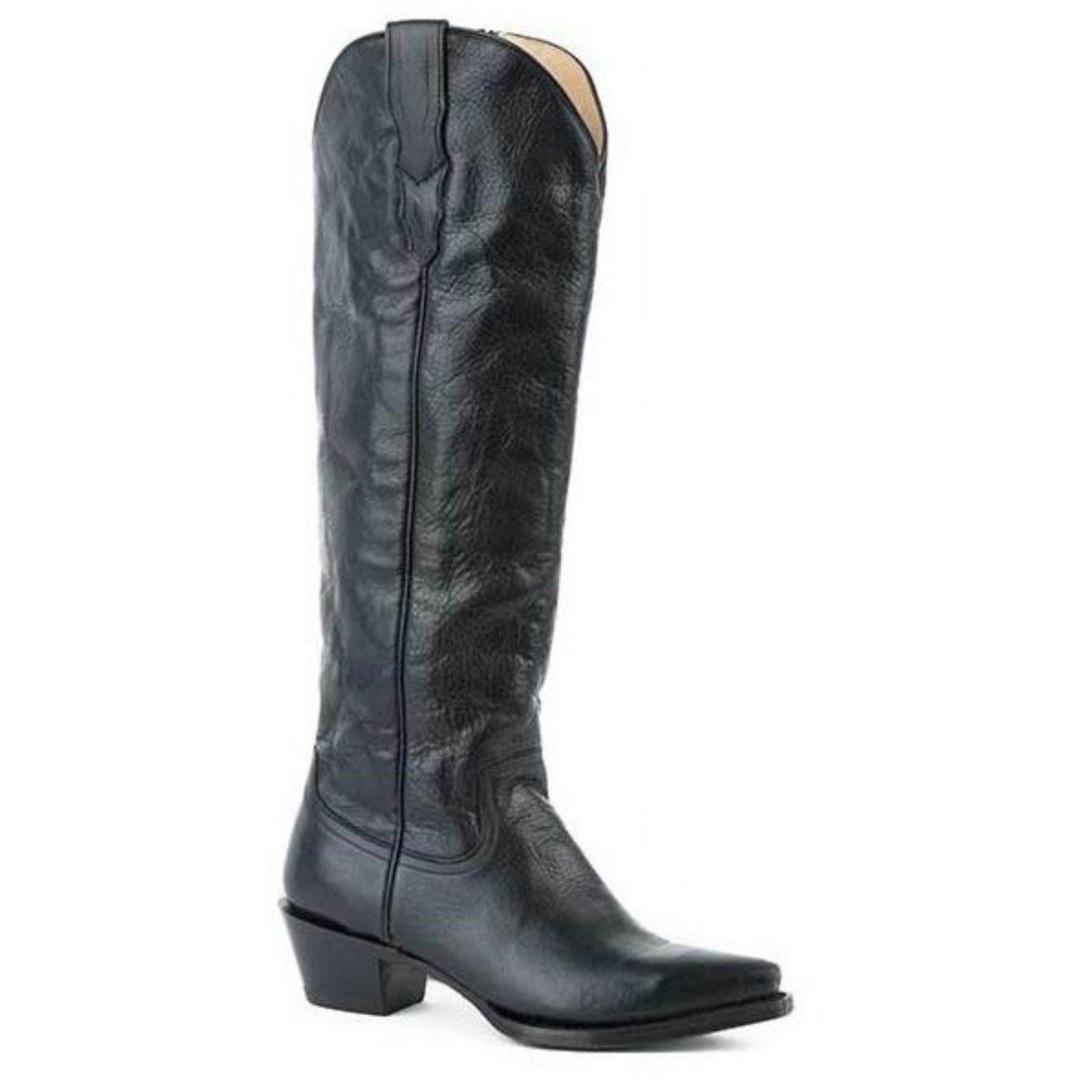 Women's Stetson Class Boots Snip Toe Handcrafted Black - yeehawcowboy