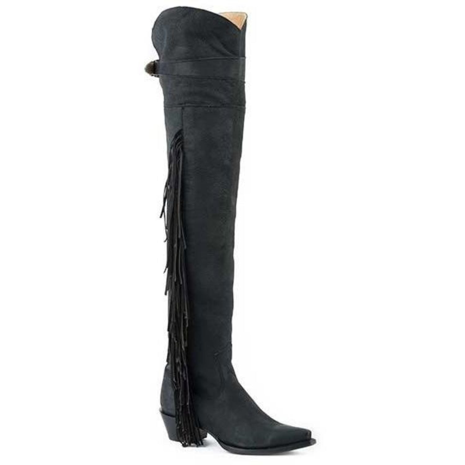 Women's Stetson Glam Boots Snip Toe Handcrafted Black - yeehawcowboy