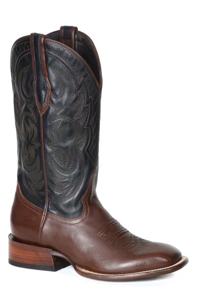 Men's Stetson Fargo Boots Square Toe Handcrafted Jbs Collection Brown