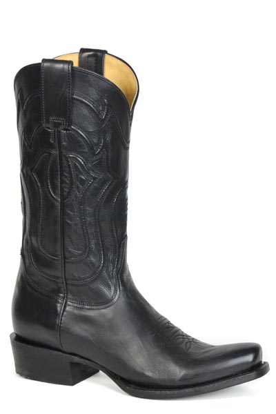 Men's Stetson Garrett Boots Square Toe Handcrafted Black