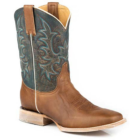 Men's Stetson Obadiah Leather Boots Handcrafted Tan - yeehawcowboy