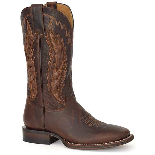 Men's Stetson Airflow Tru-X System Leather Boots Handcrafted Brown - yeehawcowboy