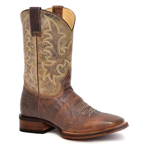 Men's Stetson Obediah Tru-x System Bison Boots Handcrafted Cognac - yeehawcowboy