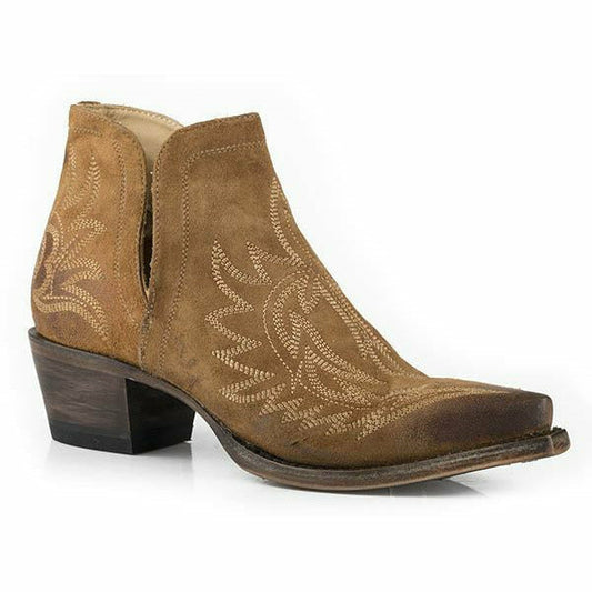 Women's Stetson Naya Leather Boots Handcrafted Tan - yeehawcowboy