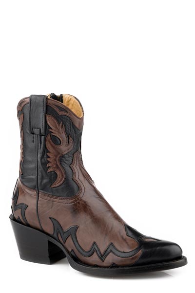 Botas de piel con punta estrecha para mujer Stetson Sasha hechas a mano en color chocolate