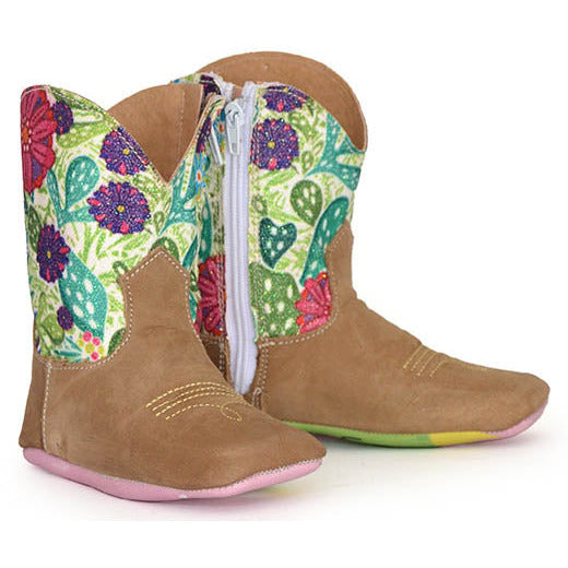 Baby Tin Haul Sparkles Boots with Princess Sole Handcrafted Brown - yeehawcowboy