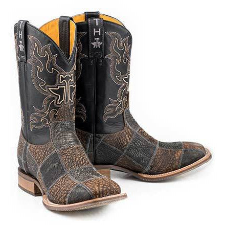 Men's Tin Haul No Bulls**T Bullhide Boots Handcrafted Black - yeehawcowboy