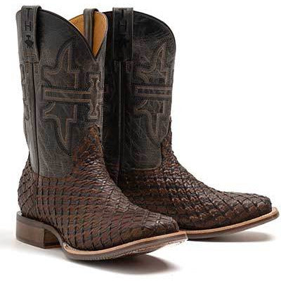 Men's Tin Haul Son Of A Buck Boots with TH Hunter Sole Handcrafted Brown - yeehawcowboy