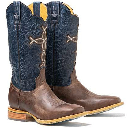 Men's Tin Haul Ichtusacross Boots with Strength Sole Handcrafted Brown - yeehawcowboy