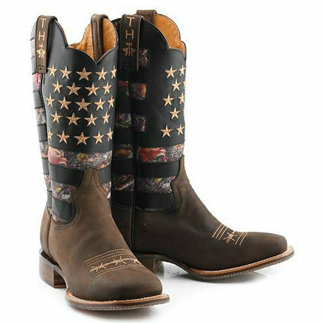 Men's Tin Haul Open Season Boots with Deer Hunter Sole Handcrafted Brown - yeehawcowboy