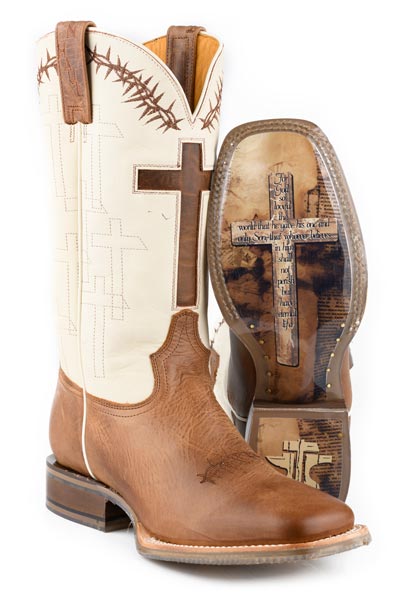 Men's Tin Haul Show of Faith Boots with Fellowship Sole Handcrafted Brown