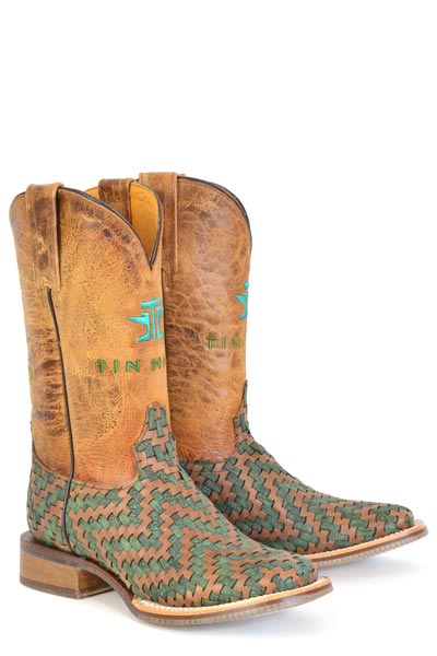 Women's Tin Haul Laced Boots with Horse Sole Handcrafted Tan