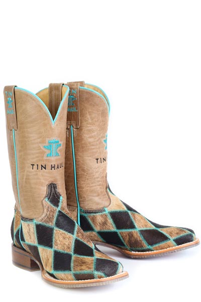 Women's Tin Haul Pet Me Boots With I Only See The Good In Men Sole Handcrafted Brown