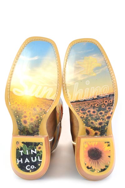 Women's Tin Haul Follow The Sun Boots with Sunshine Sole Handcrafted Tan