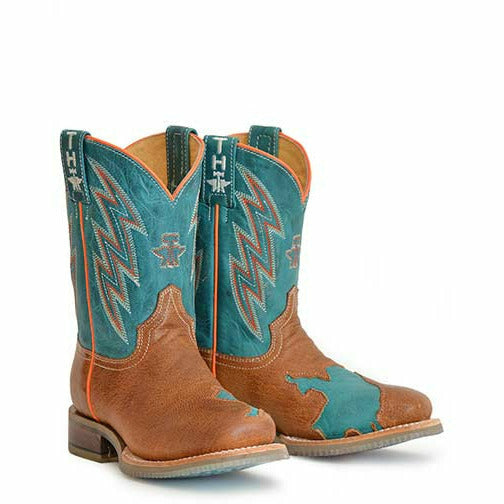 Kid's Tin Haul Split Bullrider Boots Extreme Bullrider Sole Handcrafted Tan - yeehawcowboy