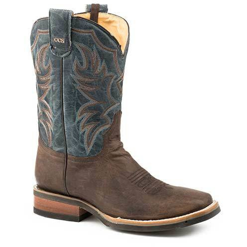 Men's Roper Marksman CCS Leather Boots Handcrafted Brown - yeehawcowboy