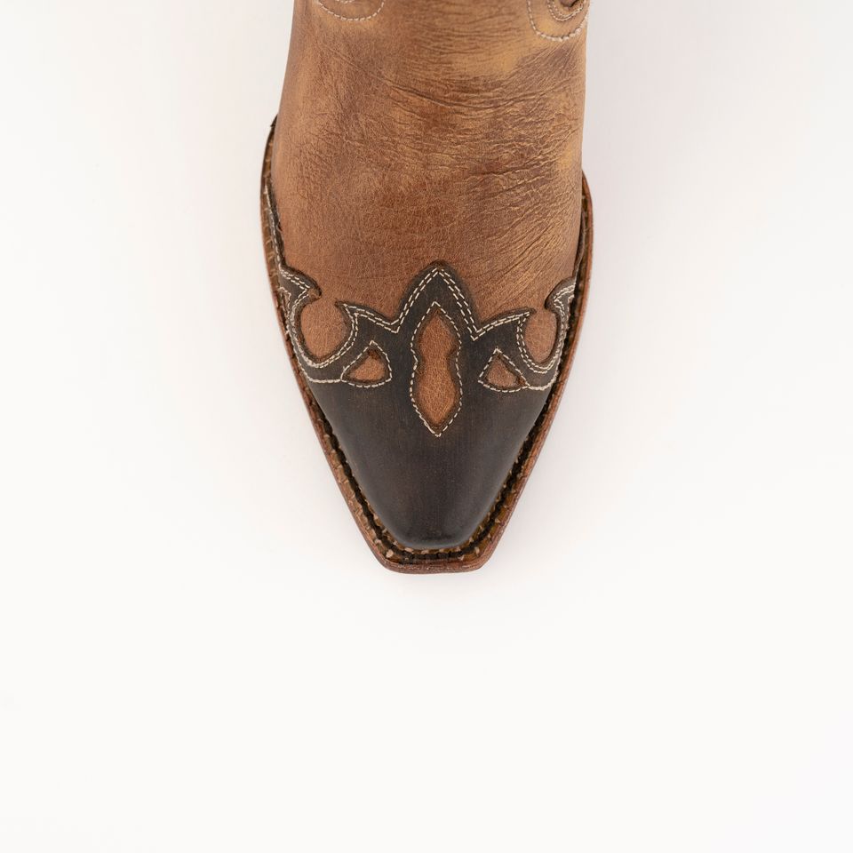 Women's Ferrini Tessa Leather Boots Handcrafted Brown - yeehawcowboy