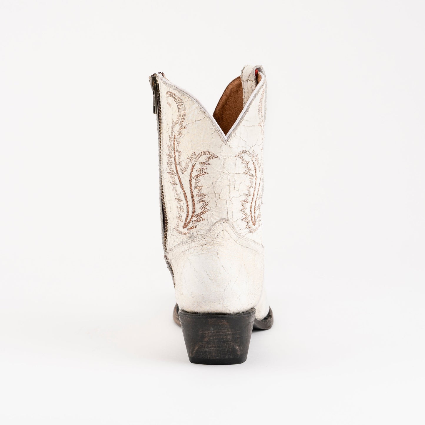 Women's Ferrini Molly Leather Booties Handcrafted White - yeehawcowboy