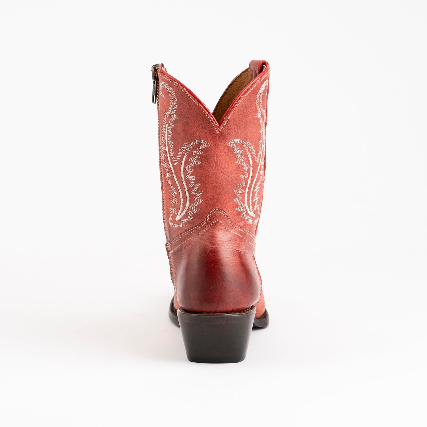 Women's Ferrini Molly Leather Booties Handcrafted Red - yeehawcowboy