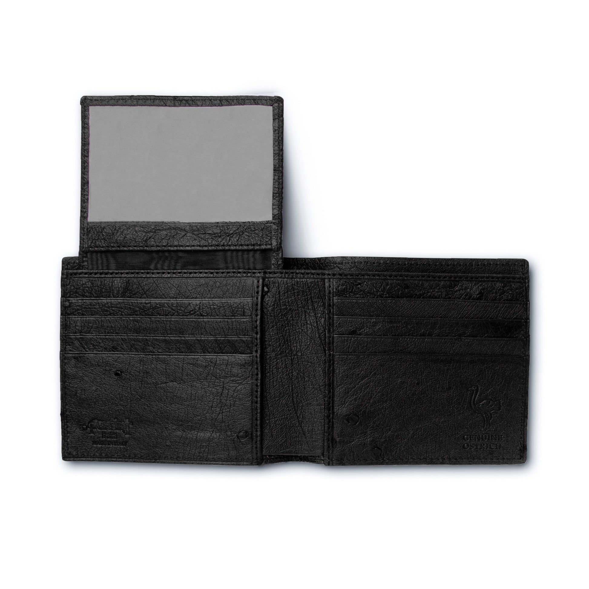 Ferrini Full Quill Ostrich Billfold Black - yeehawcowboy