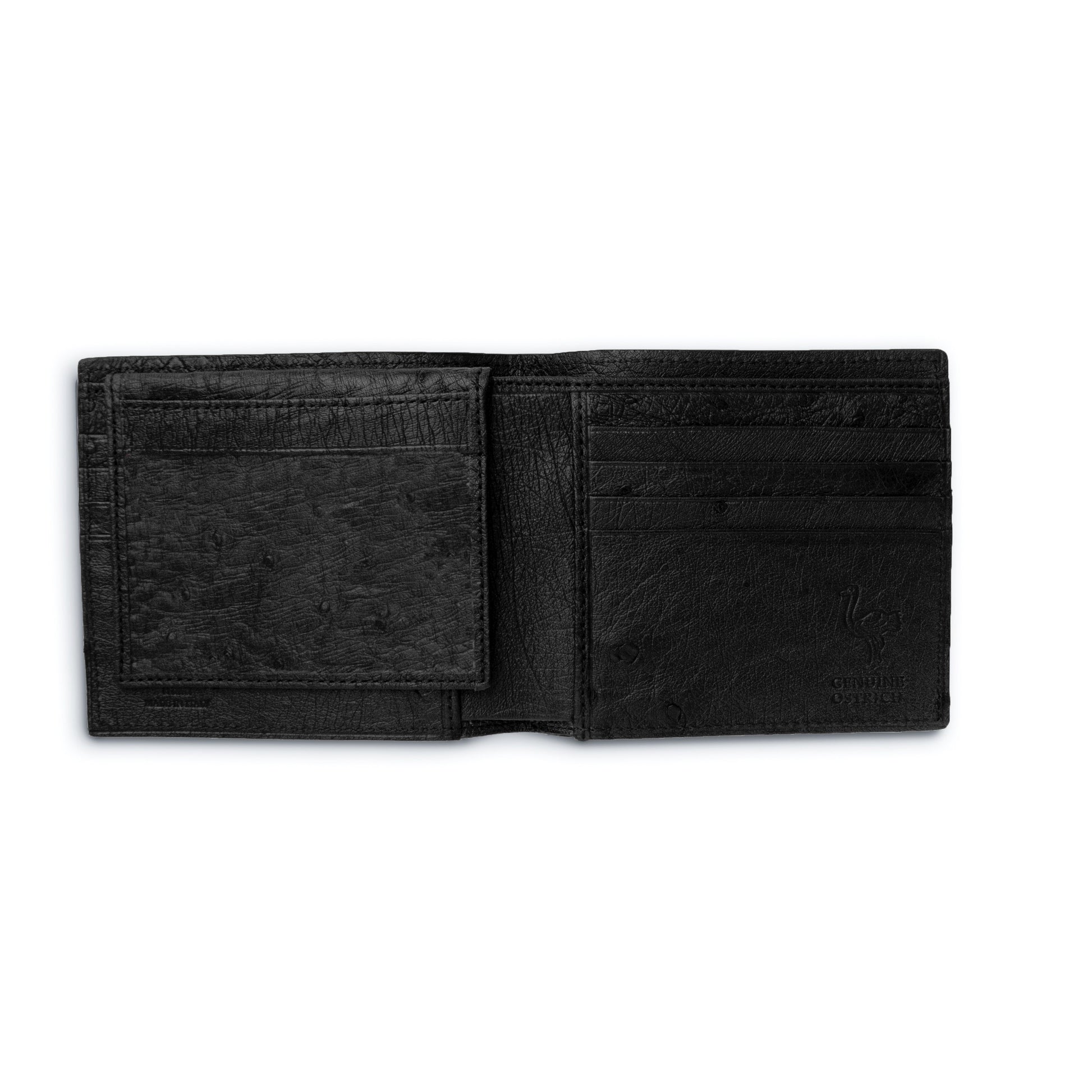 Ferrini Full Quill Ostrich Billfold Black - yeehawcowboy