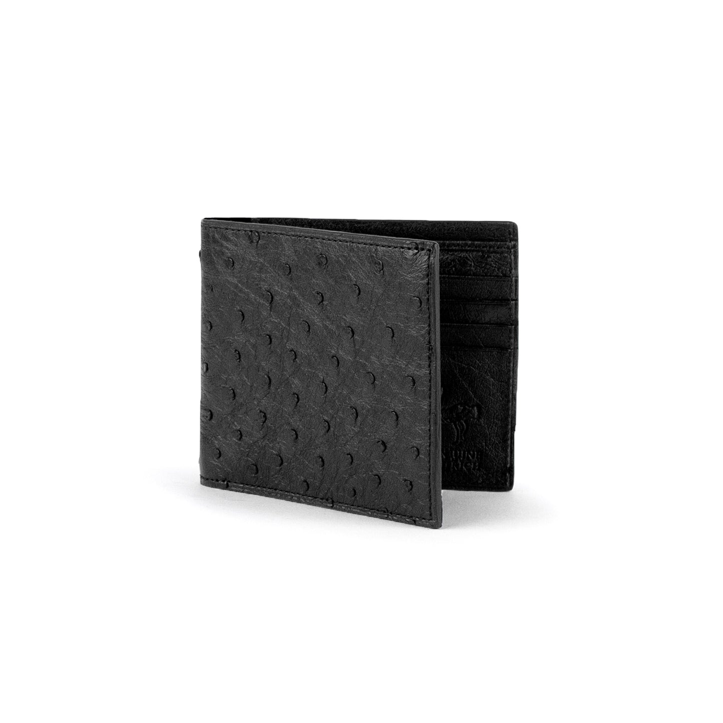 Ferrini Full Quill Ostrich Billfold Black - yeehawcowboy