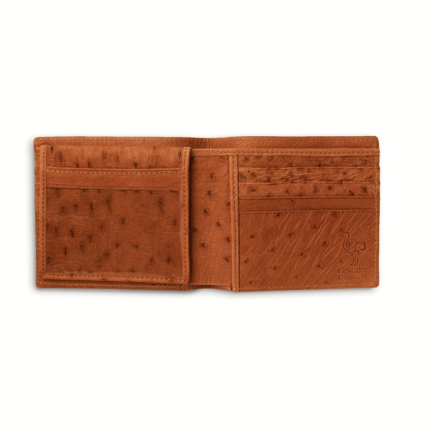 Ferrini Full Quill Ostrich Billfold Cognac - yeehawcowboy