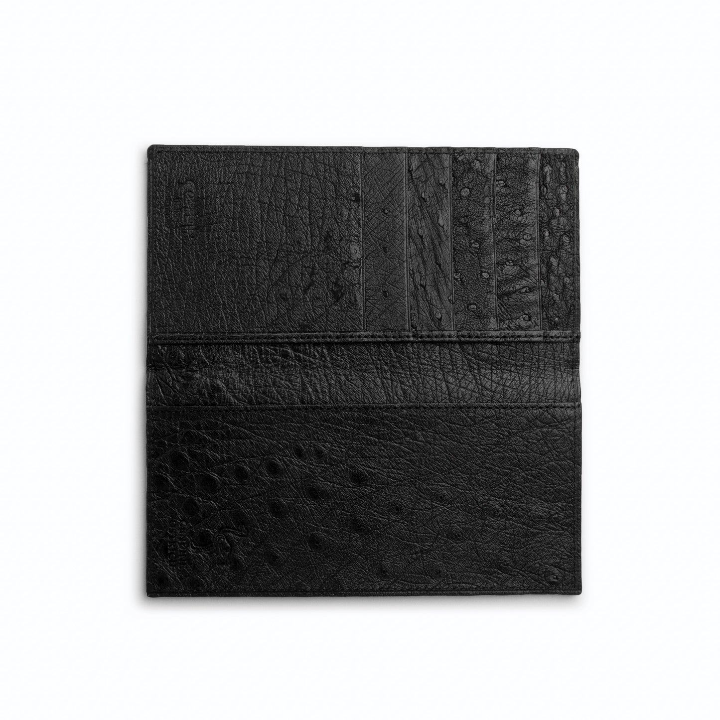 Ferrini Full Quill Ostrich Checkbook Black - yeehawcowboy