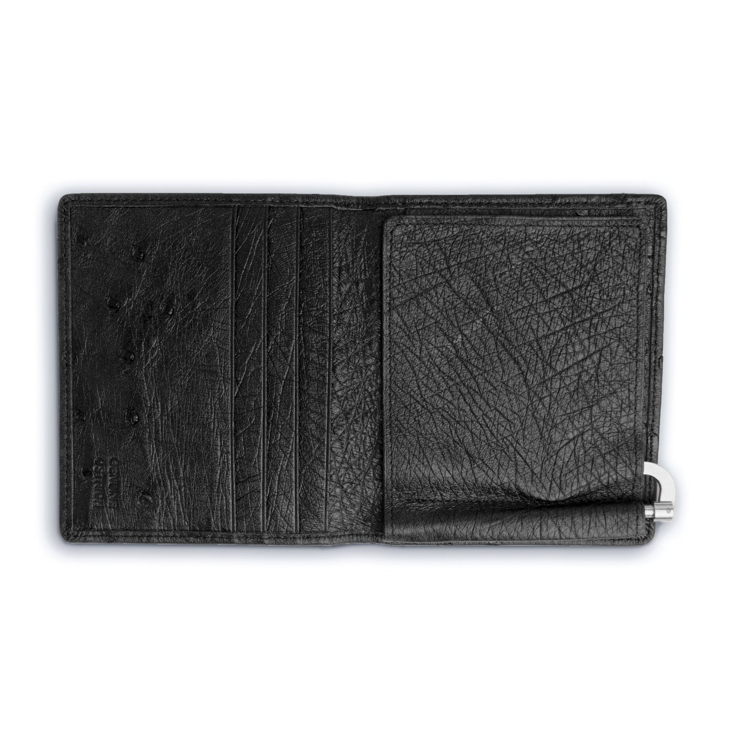 Ferrini Full Quill Ostrich Money Clip Black - yeehawcowboy