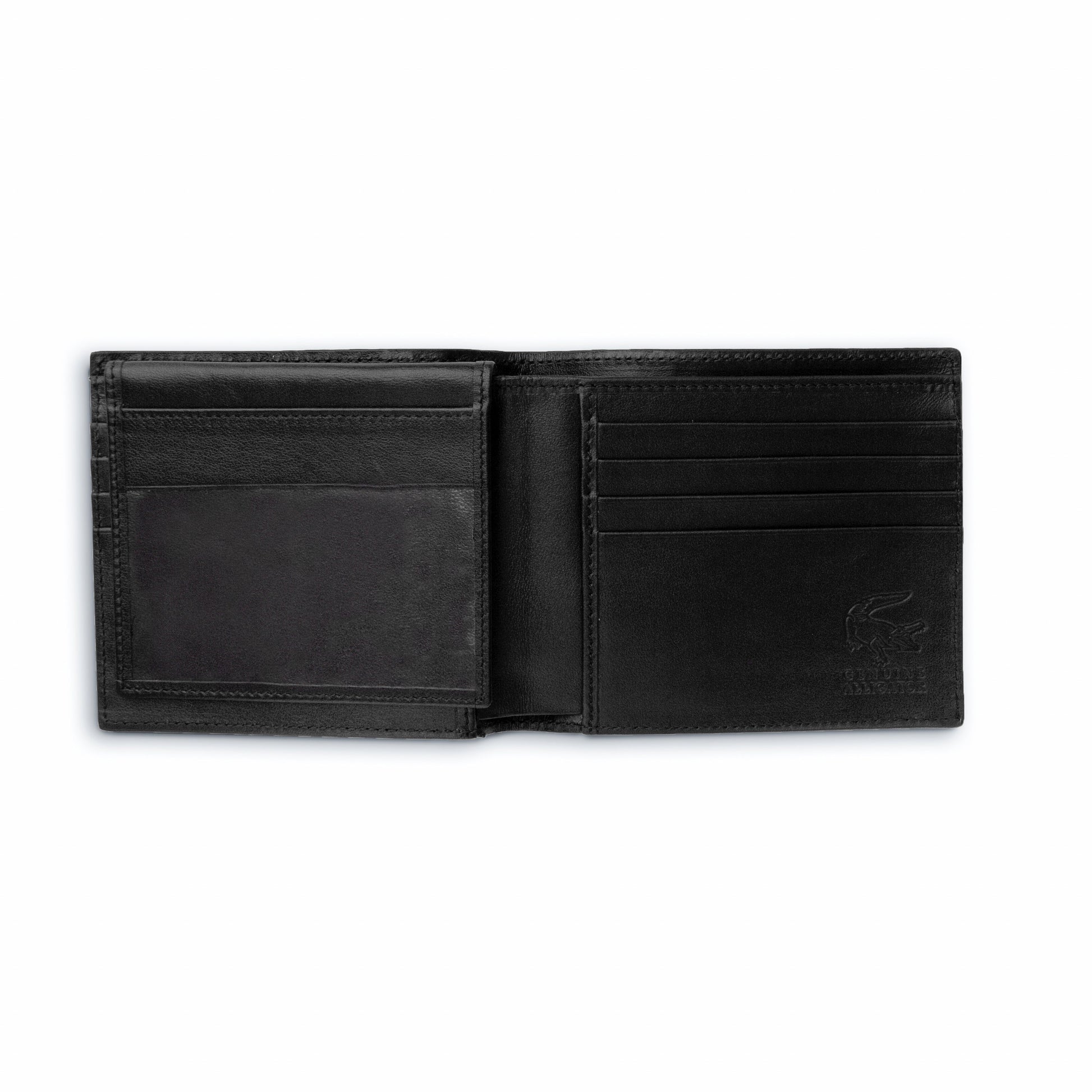 Ferrini Alligator Billfold Wallet Black - yeehawcowboy