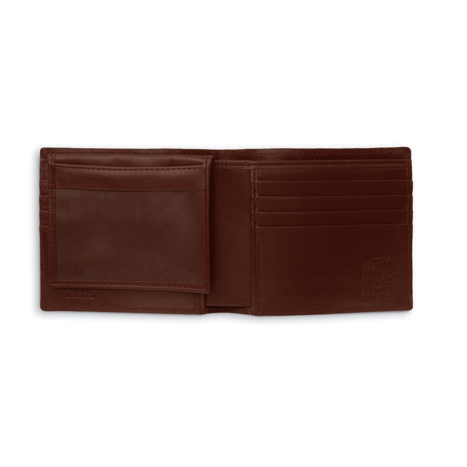 Ferrini Alligator Billfold Wallet Cognac - yeehawcowboy