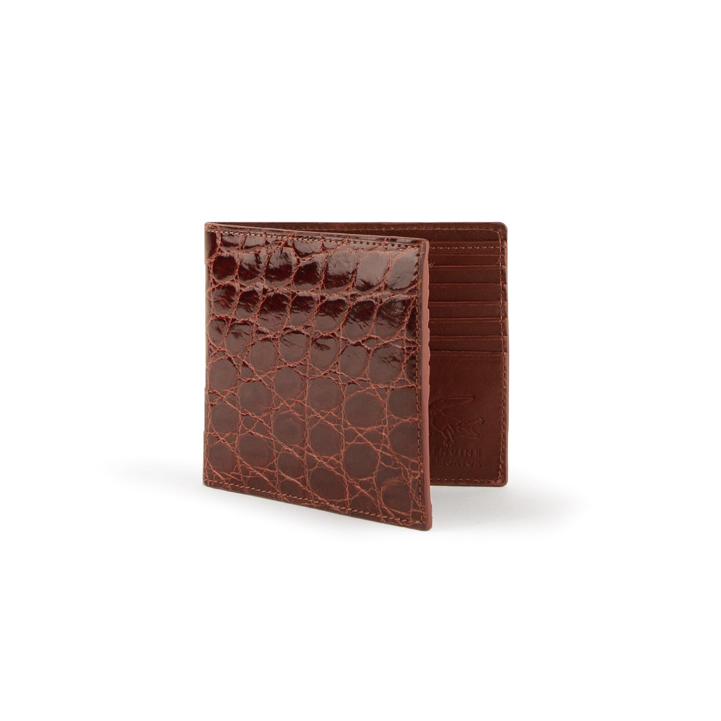 Ferrini Alligator Hipster Wallet Cognac - yeehawcowboy