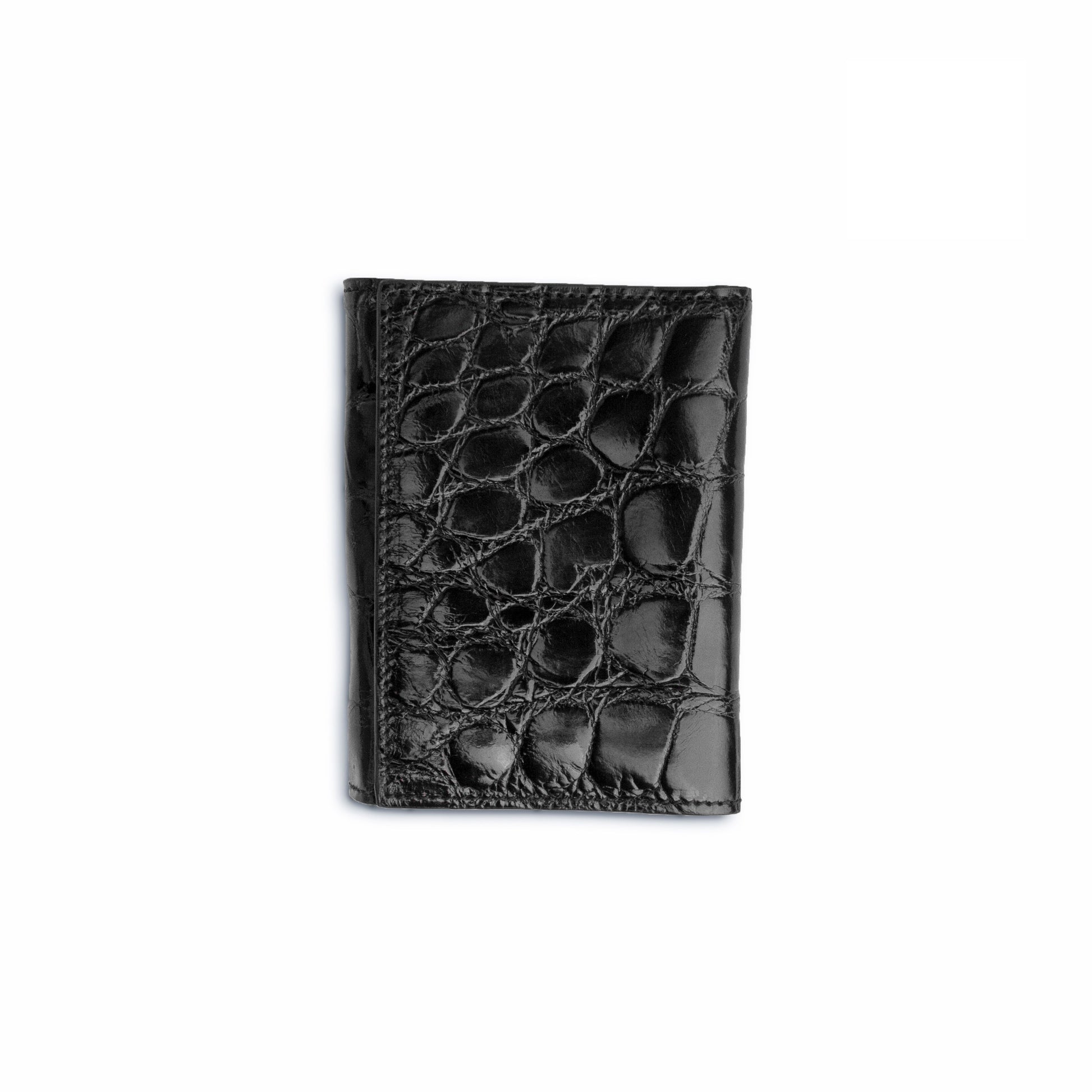 Ferrini Alligator Trifold Wallet Black - yeehawcowboy