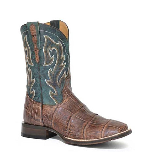 Men's Stetson Alligator Tru-x System Boots Handcrafted Brown - yeehawcowboy