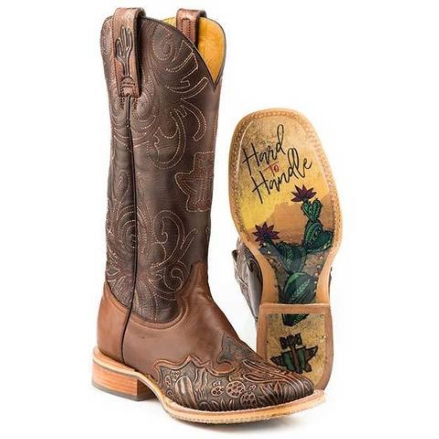 Women‚Äôs Tin Haul Cactooled Boots With Hard To Handle Sole Handmade - yeehawcowboy