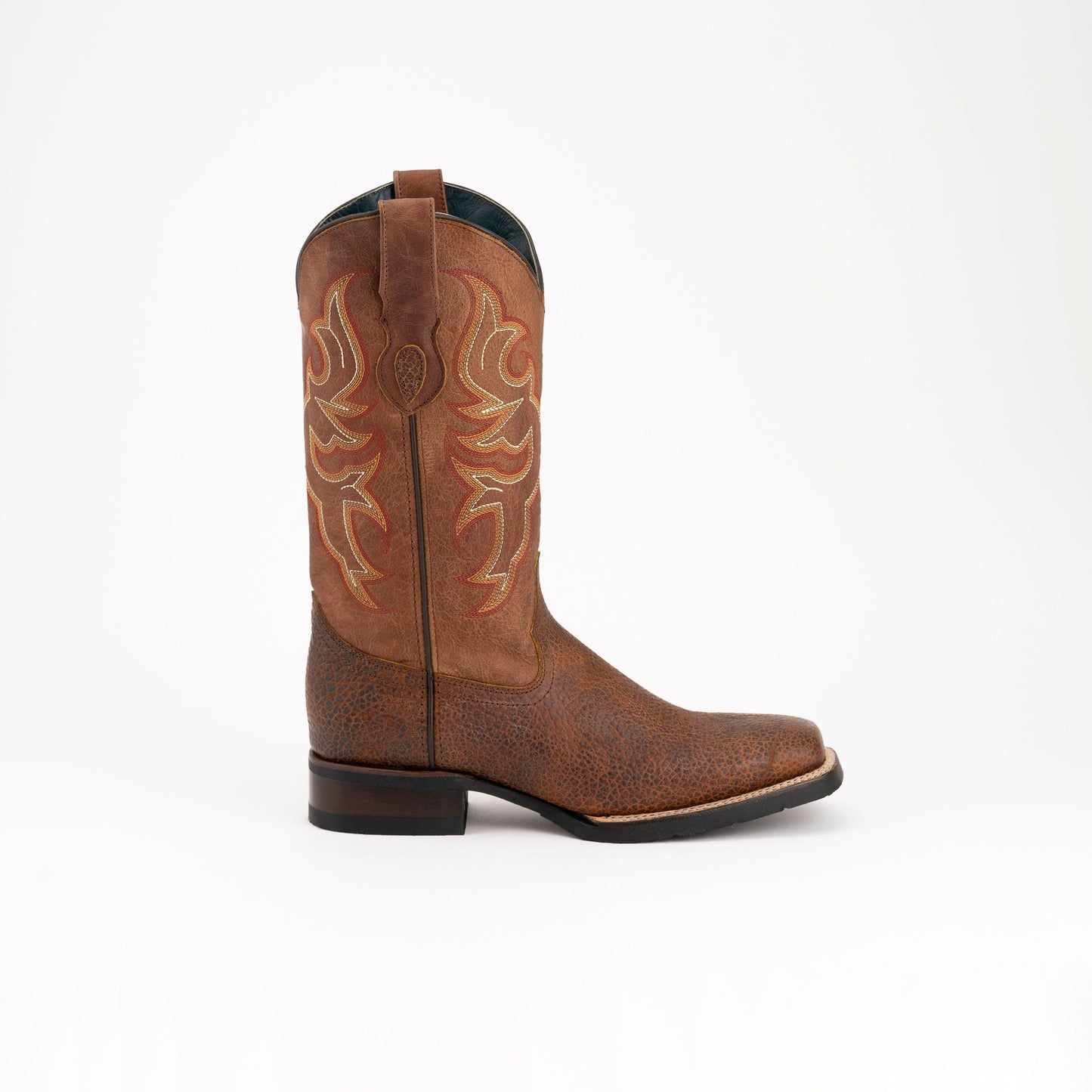 Men's Ferrini Toro Leather Boots Handcrafted Brandy - yeehawcowboy