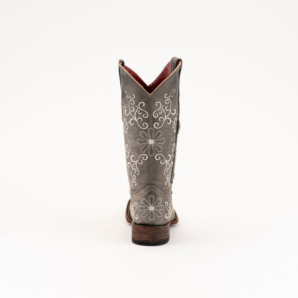 Women's Ferrini Bella Leather Boots Handcrafted Smoke - yeehawcowboy