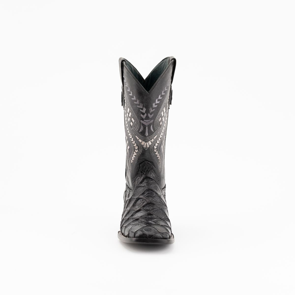 Men's Ferrini Bronco Pirarucu Print Boots Handcrafted Black - yeehawcowboy